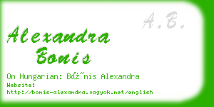 alexandra bonis business card